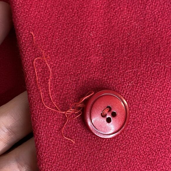 Vtg Pendleton Blazer Womens Sz 12 Red 100% Virgin Wool USA Damaged Craft READ - Picture 10 of 12